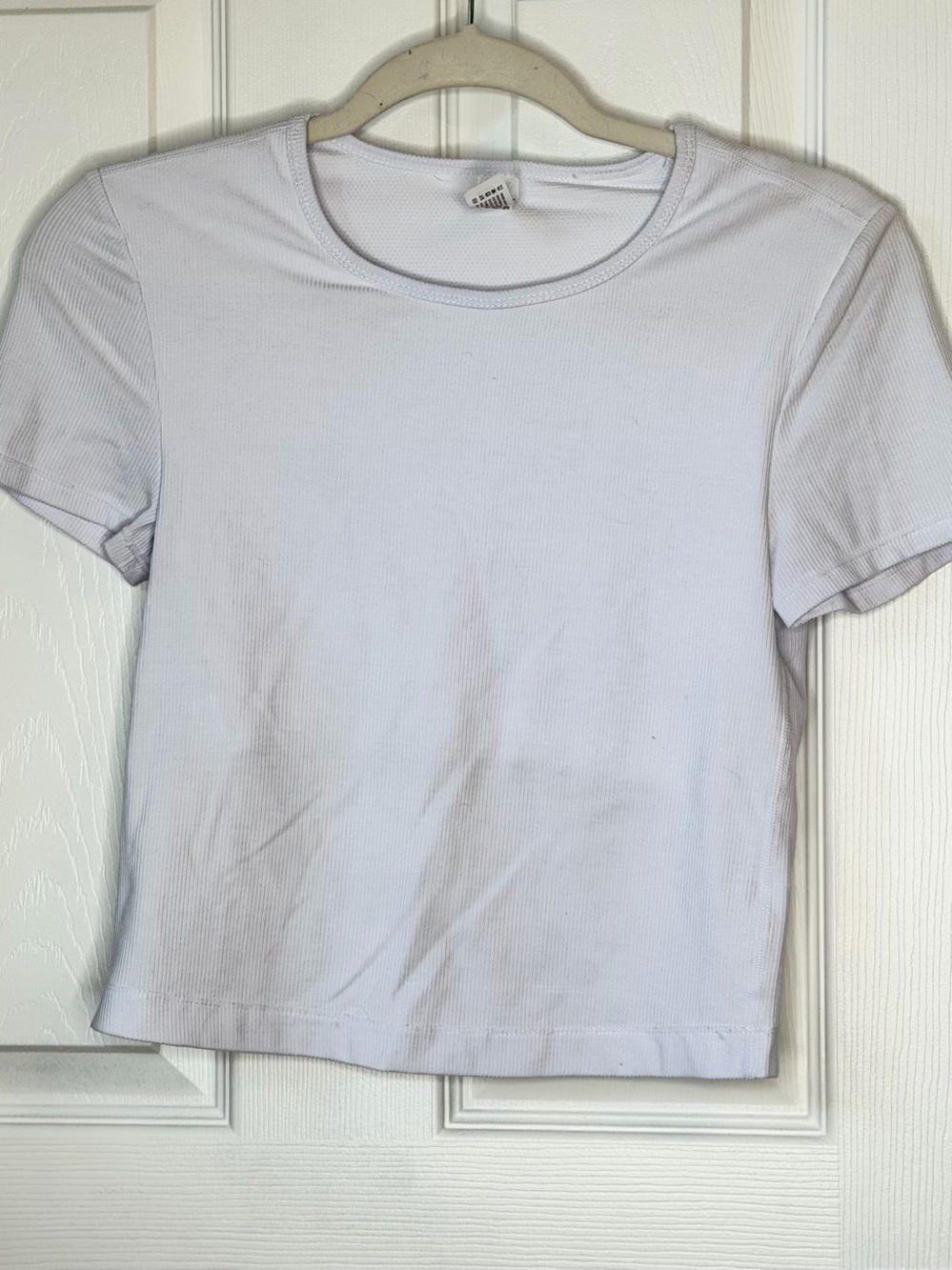 Yogalicious Heavenly Rib Tara Cropped Lined Top White Size Small